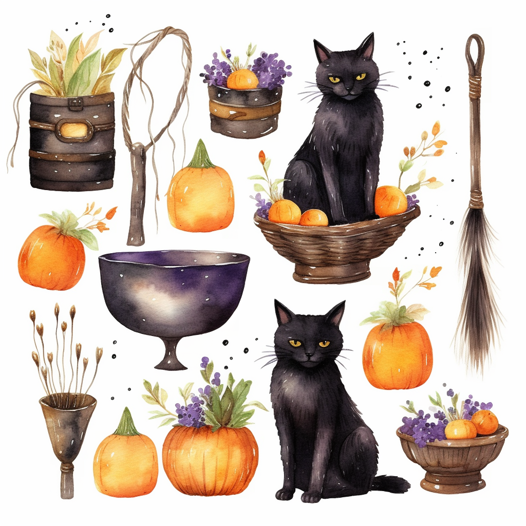 black broom cliparts