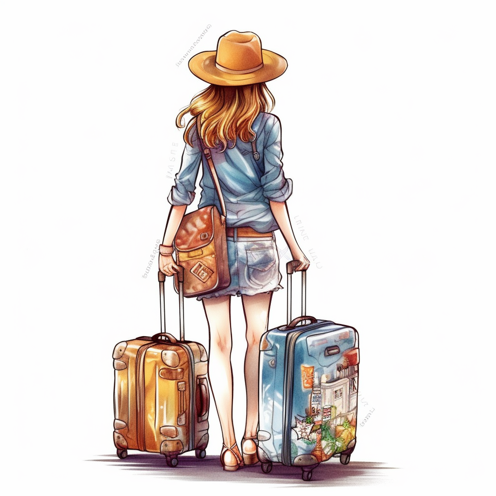 cute suitcase cliparts
