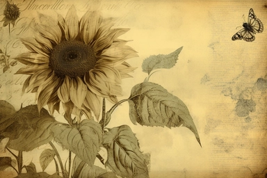 vintage sunflower clipart for psd, in the style of gabriel pacheco, wallpaper, pencil sketch, uhd image, alfred kelsner, lyrical, calculated