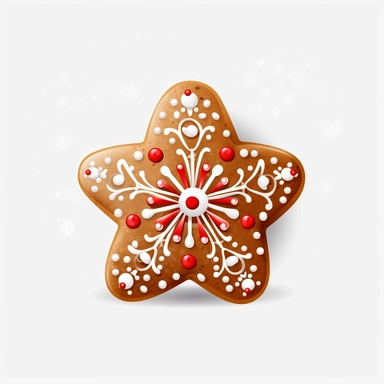 christmas cookie, clipart, illustration, blank white background