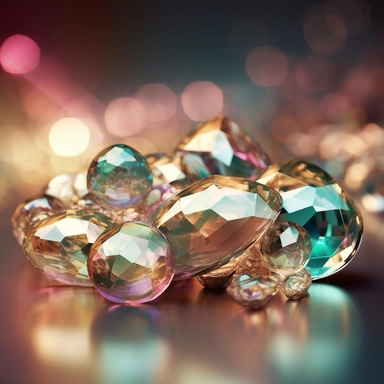 Generate a clipart toned down lens flare lighting luxury festive big glass snow covered fruits snowflake frozen winter crystal leaves fruits holographic iridescent prism plastic glitter roughly golden bokeh colorfull blurred abstract sparkle shiny aesthetic. truly timeless elegance premium luxury AAA+ opal adularescence incorporating precious gemstone gold druzy treasure delightful expensive big very clearly baroque pearl luster organic forms gold plated fresh water pearls ornate seamless patter