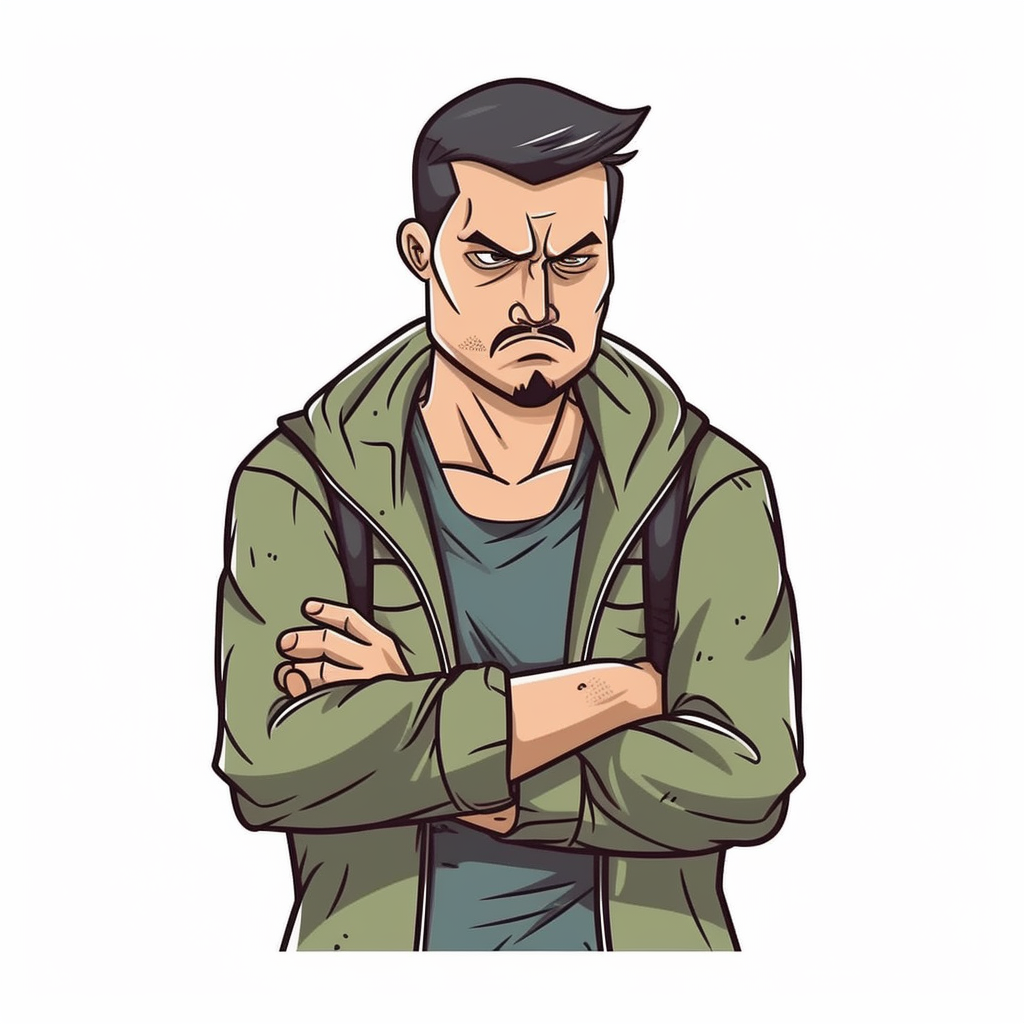 angry man clipart