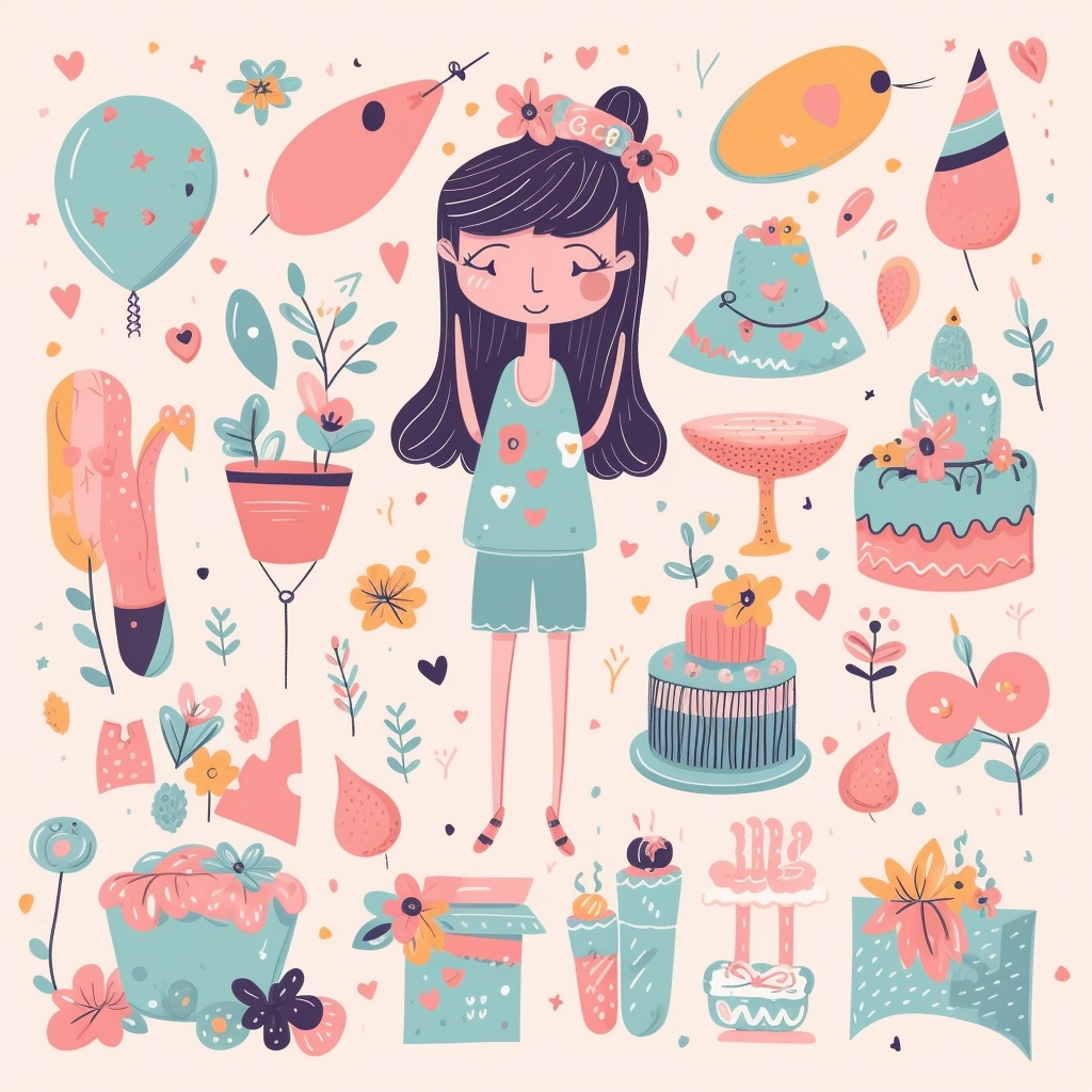girls party cliparts