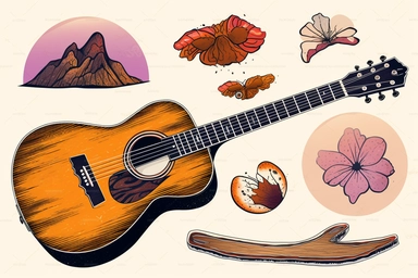 acoustic guitar clipart