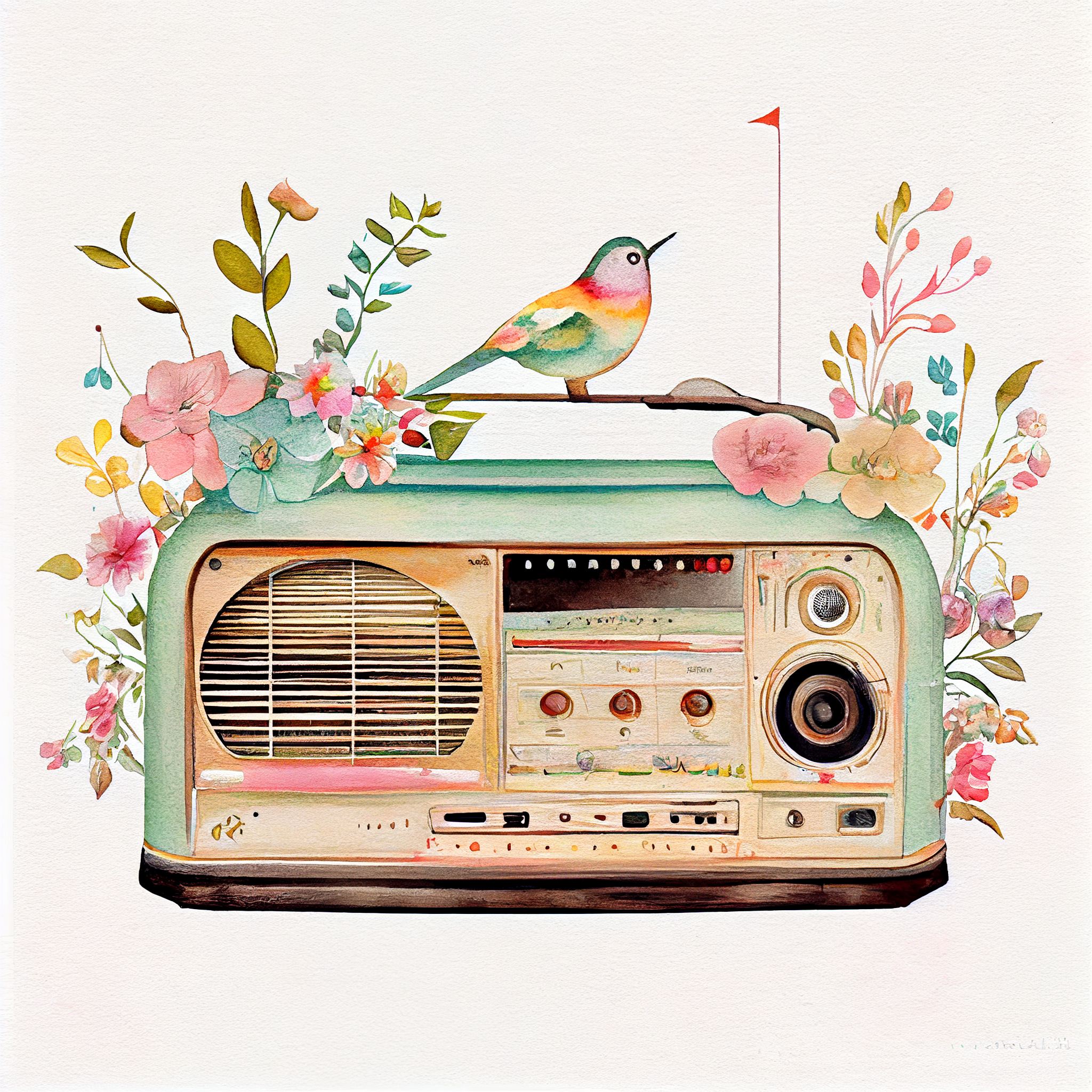 old radio cliparts