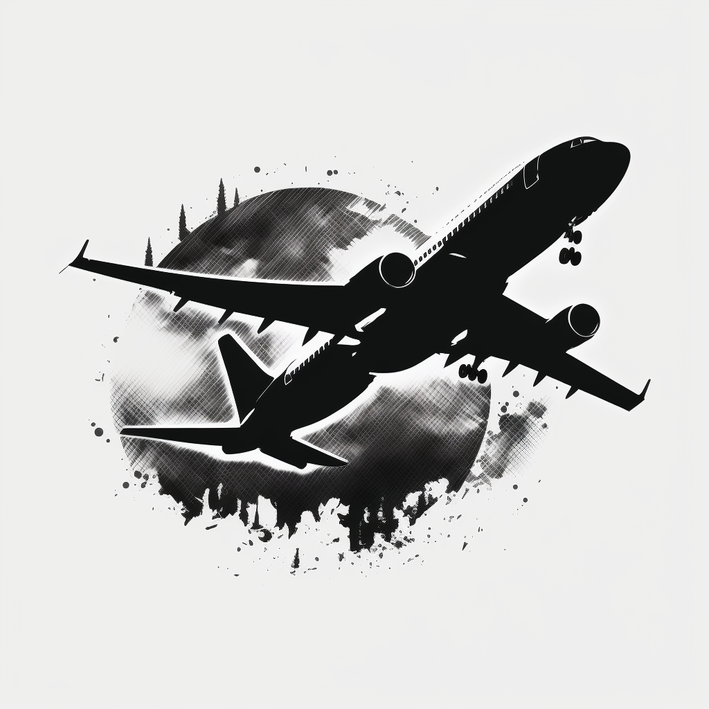 black airplane cliparts