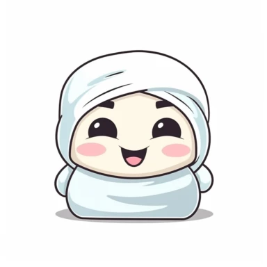 happy cute Massage Therapist face, cartoon, clipart, mascot, isolated on white background