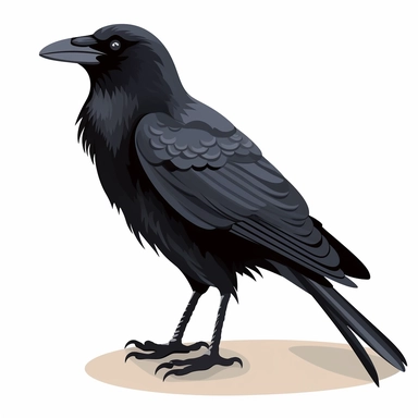 crow clipart, white background,