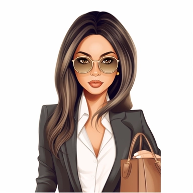 Boss Lady PNG Female Entrepreneur Clipart POD Scrapbook Planners Business Women Clipart, beauty therapist, make up artist, lash artist, illustration, realistic