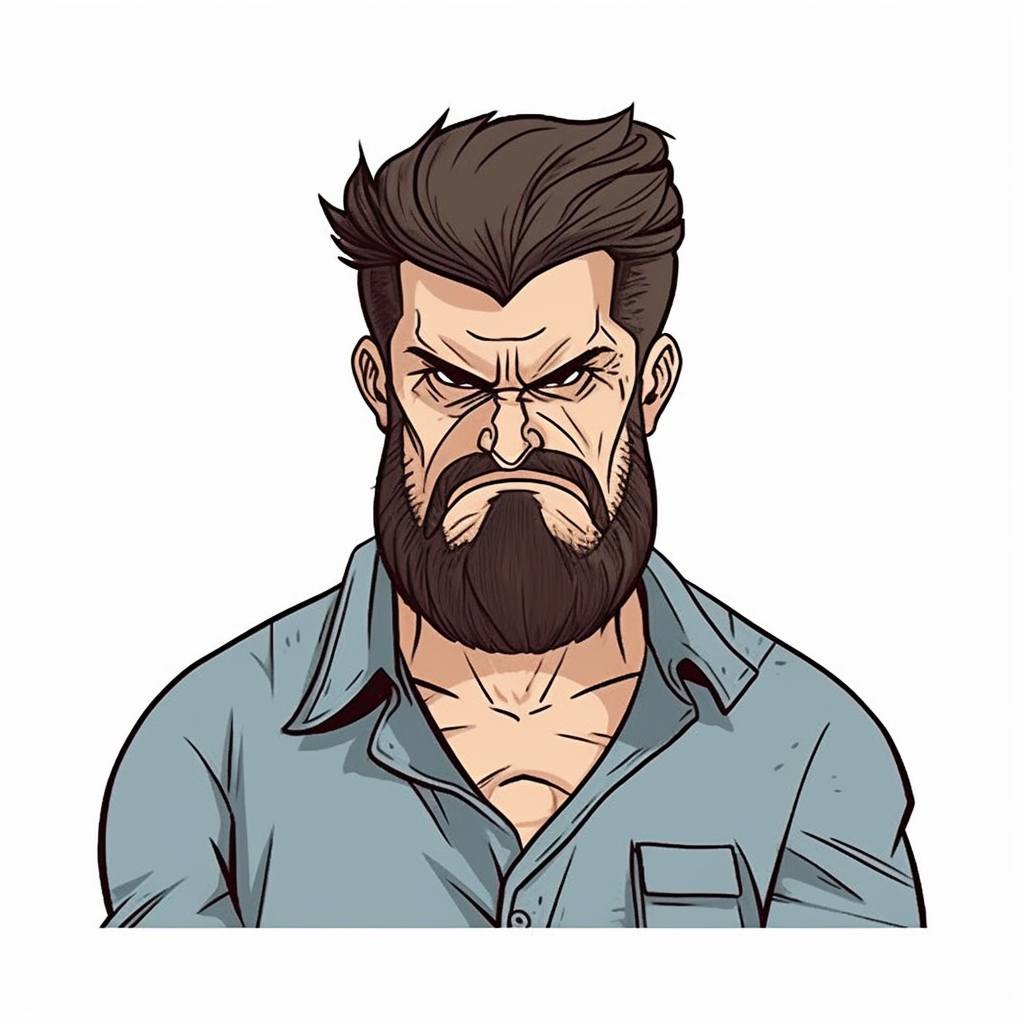 angry man clipart