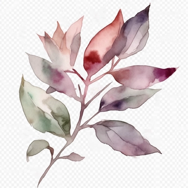 watercolor, a piece of botanical item clipart, faded barely visible color
