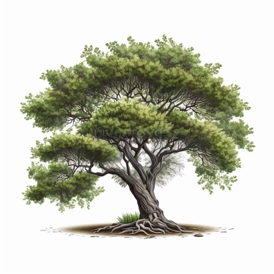 clipart a tree on a white background