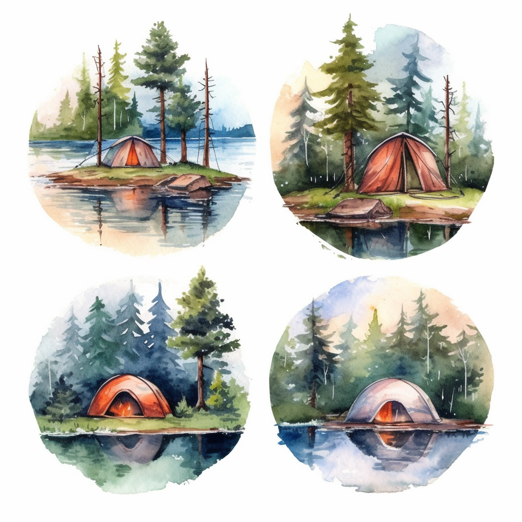 camping shirt cliparts