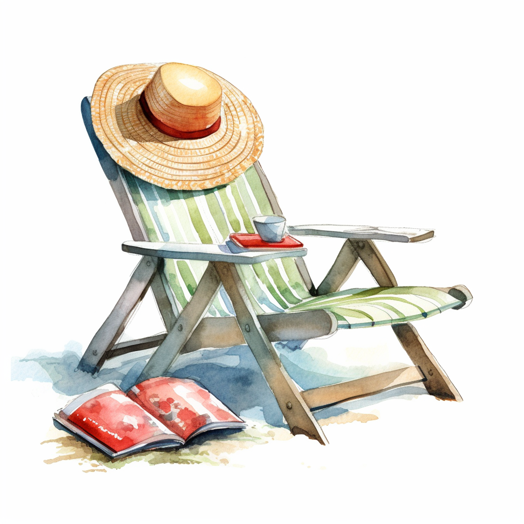 beach chair cliparts