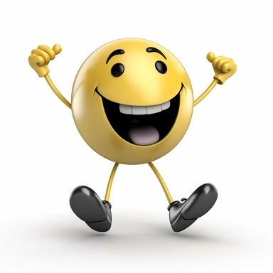a clipart happy face dancing