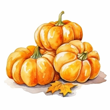 pumpkin shaped cookies, fall theme, Watercolor Clipart, isolated object, 3d render, photorealistic, hd, insanely detailed, white background