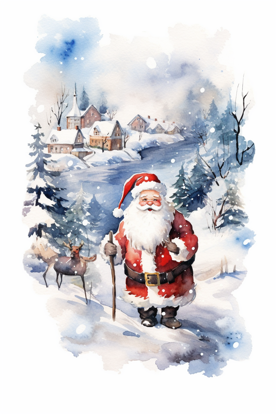 blue santa cliparts