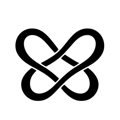 Infinity Symbol, black and white, simple, with the word Love, clipart