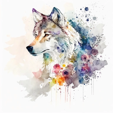 Browse through 367 watercolor wolf stock illustrations and vector graphics to find a single cute watercolor wolf clip art with a plain background [1], The wolf in the clip art has a whimsical and friendly expression with big, bright eyes and a round snout. The watercolor style is soft and delicate, with shades of blue and gray creating a calm and peaceful atmosphere. The wolf stands in front of a plain white background, making it perfect for any project. [2], The cute watercolor wolf is set in a