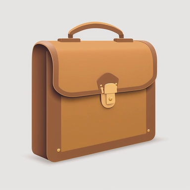 a clipart for a briefcase, simple, vector art, flat design