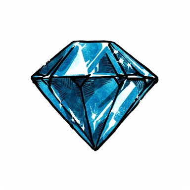 blue diamond simple clip art , white background