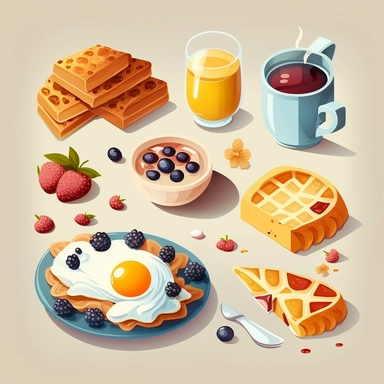 Breakfast Clipart, Breakfast Food