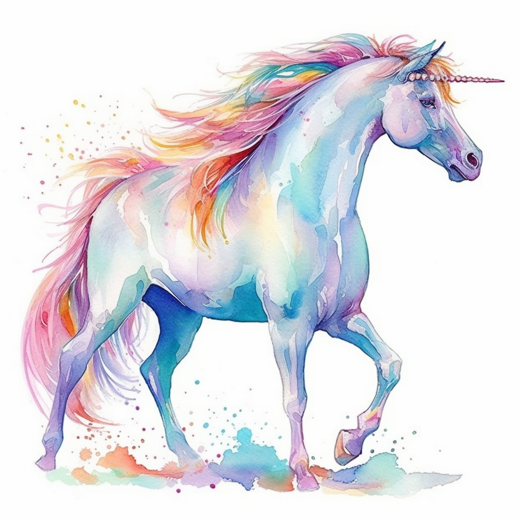 elegant unicorn cliparts