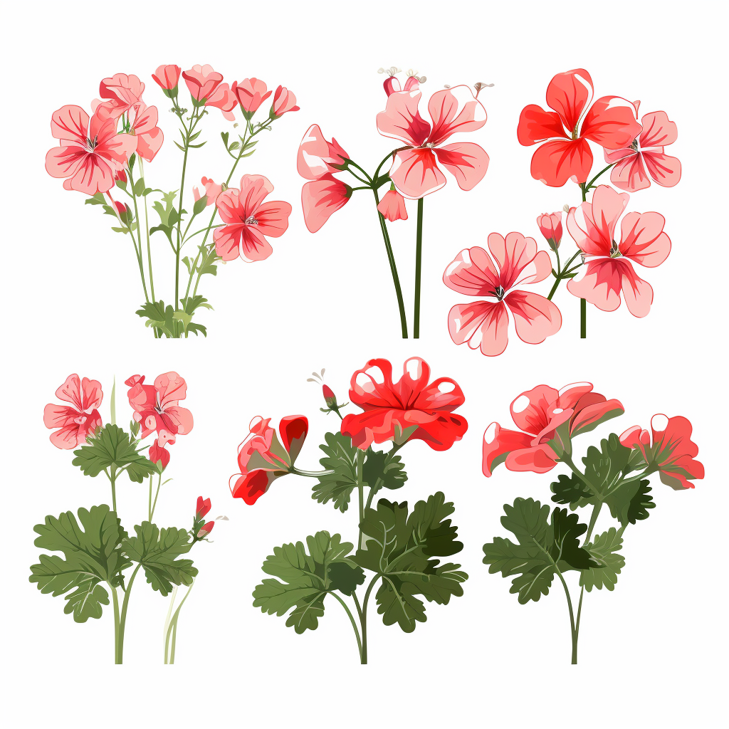 geraniums cliparts