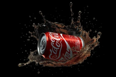 a can of coca cola falling into the water, a 3D render, inspired by Dorothy Coke, trending on artforum, vector art for cnc plasma, exploding powder, connectedness, !!! very coherent!!! vector art, splashes of liquid, eric zener cam de leon, clipart, stopmotion, super realistic food picture