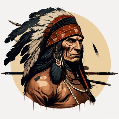 Clipart apache warior