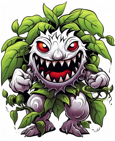 clean black and white coloring page of grape monster, metamof style crisp lines white backgrount no fill, only black marker, low detail vector, clipart,