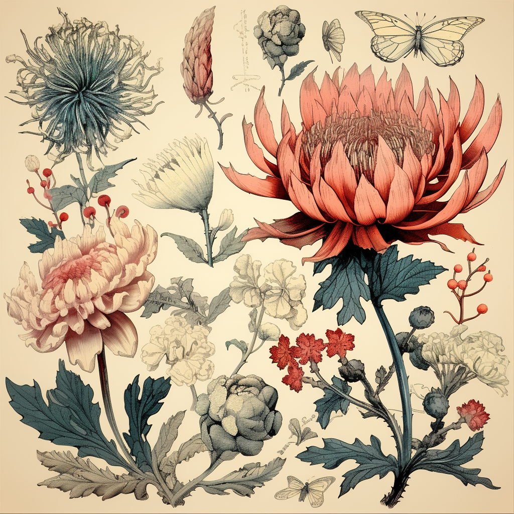 flower vintage cliparts