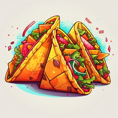 cartoon clipart The geometry of tacos