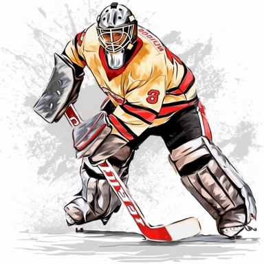 clipart of hockey goalie