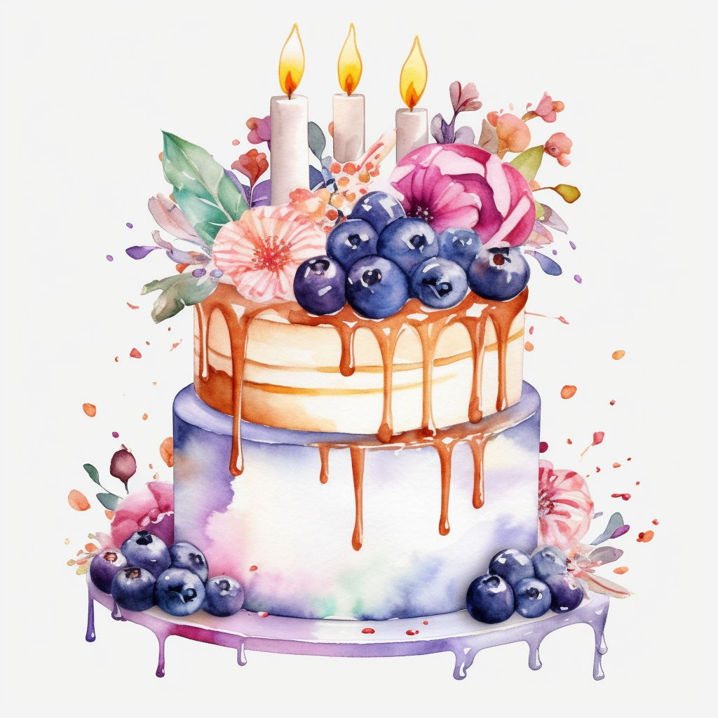 happy birthday cake clipart