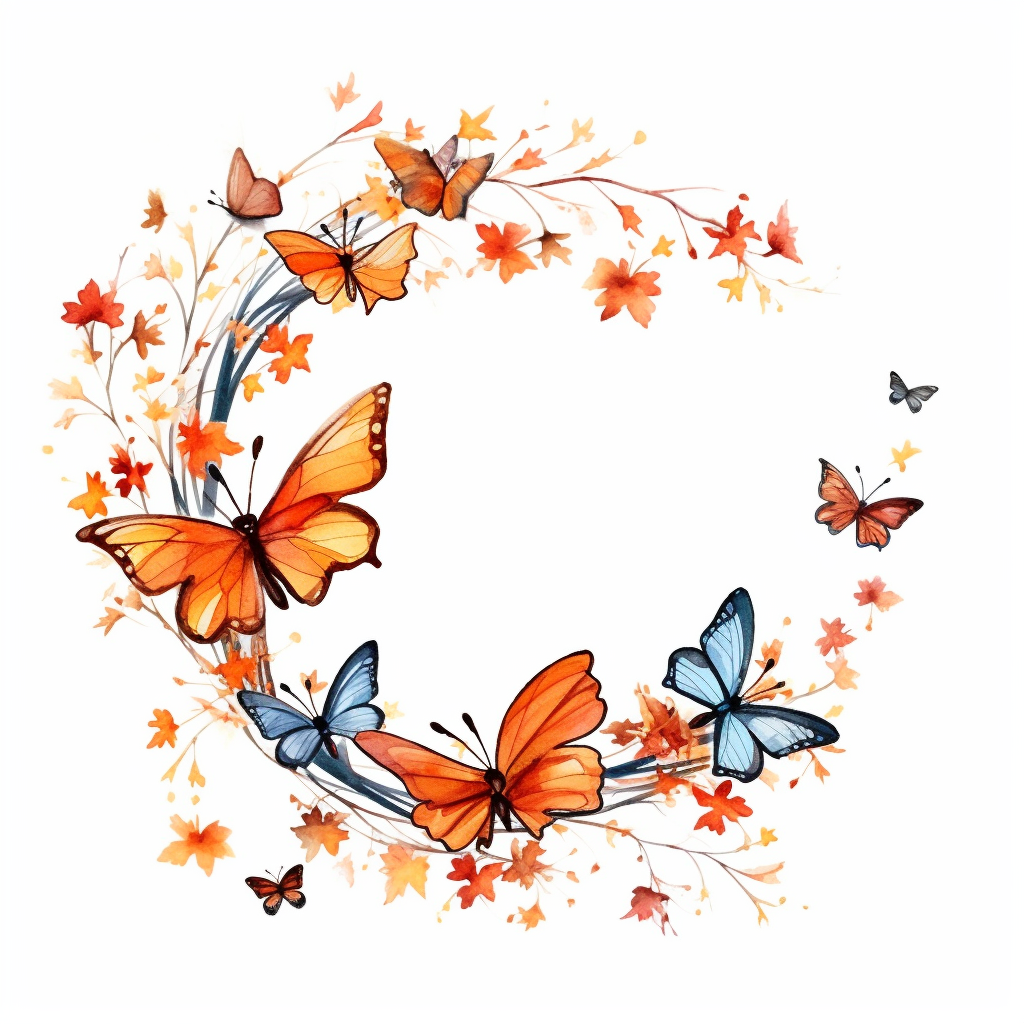 butterfly border clipart