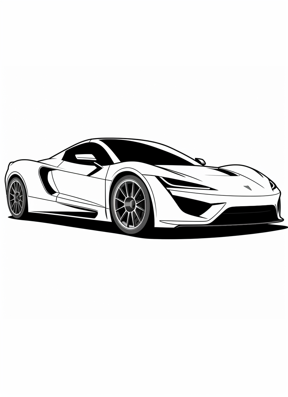 black and white car clipart