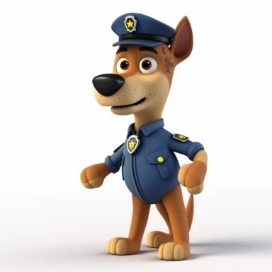 claymation dog police officer clipart, hd, on a white background, spaced out,