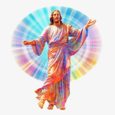 holographic jesus clip art