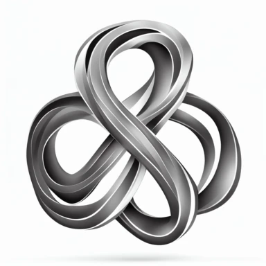extremely detailed infinity symbol, clipart, white background