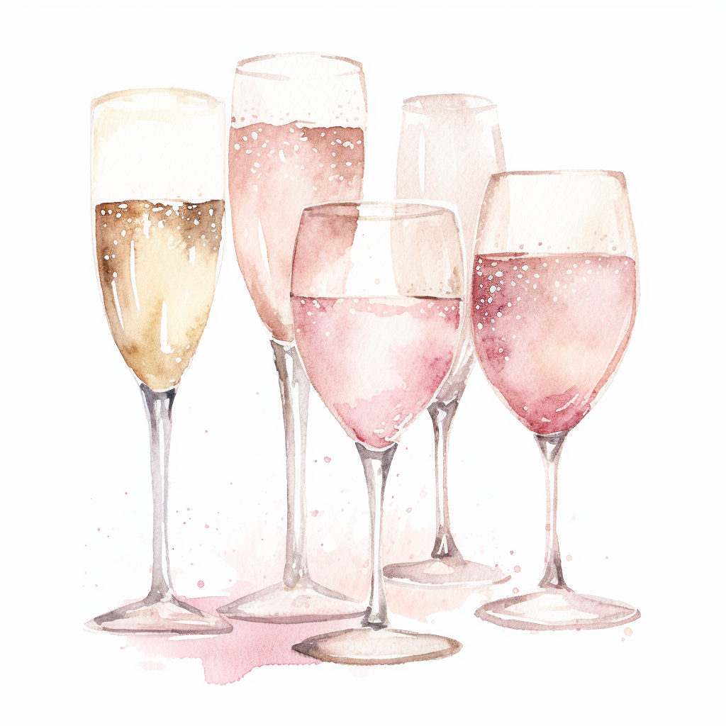champagne glasses clipart