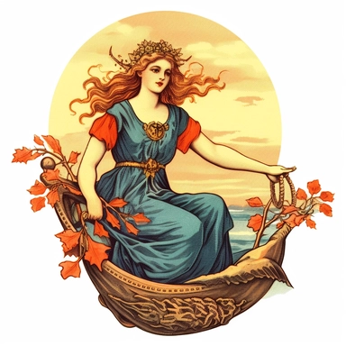 vintage style greek mythology figure clipart