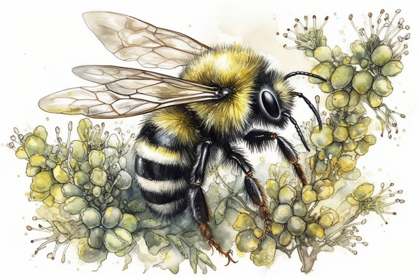 flower bee cliparts