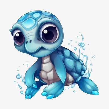 cartoon, super cute, baby sea turtles clipart transparent background