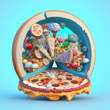 3D Cartoon in the form magical food portal for multiverse clipart mascot , with a transparent background, 128K super mega pixel, insane detail, hyper-detailed, with huge details, UHD, 8K