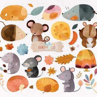 simplified single mouse clipart, simple shapes, no lines, no outlines, clipart most popular on etsy, featured on dribble, cartoon animals clipart, minimalist, computer vector graphic design clip art, watercolor illustration clipart, watercolour clipart, watercolor illlustration for kids and children, book illustration, print on demand image, PNG tranparent background