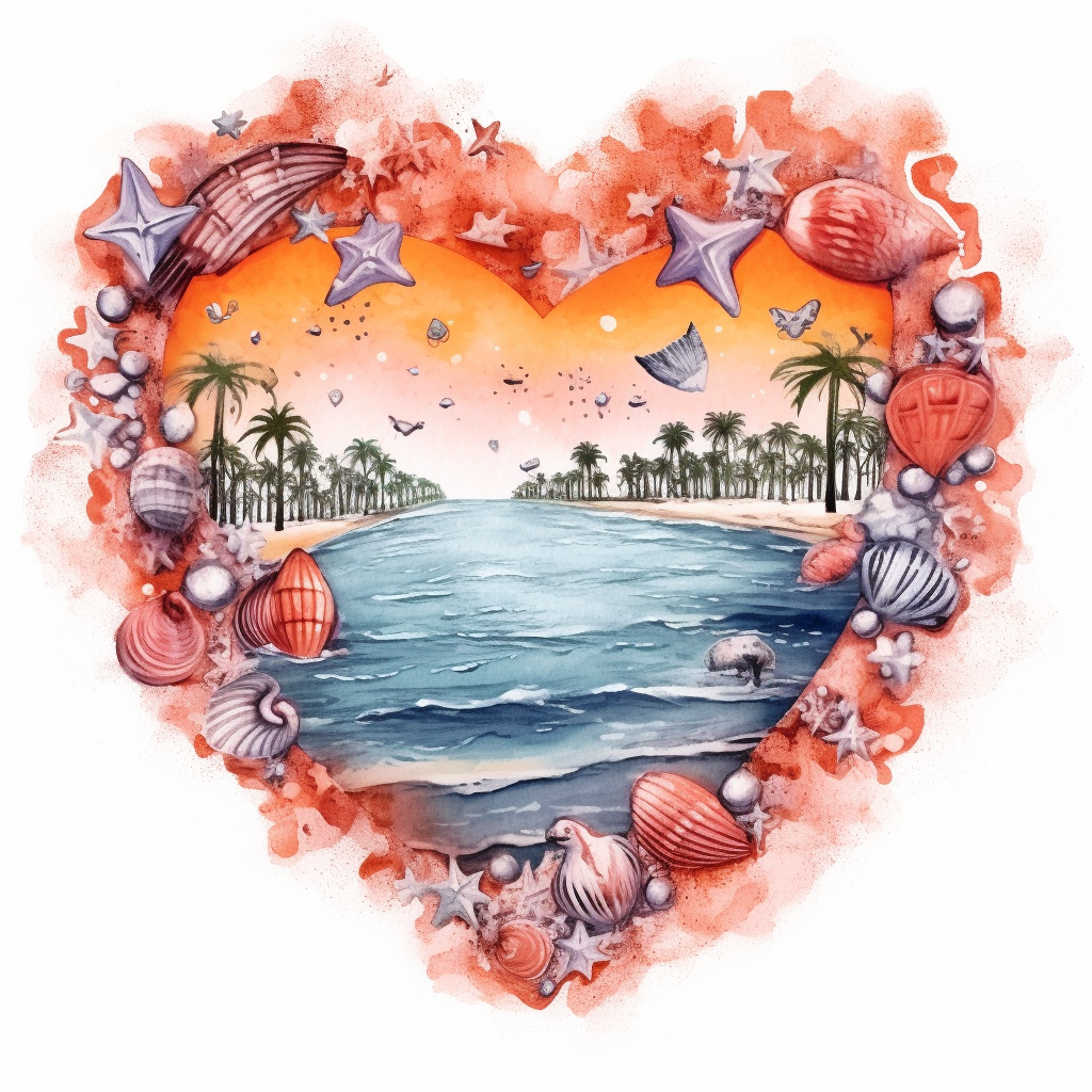 orange heart cliparts