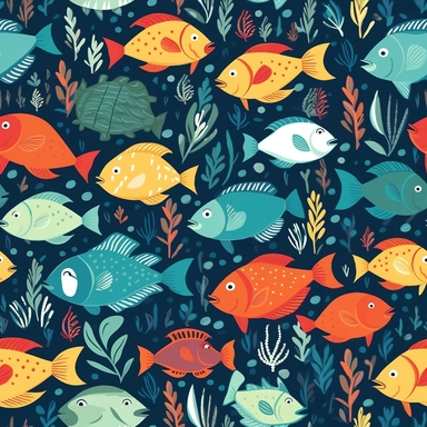 fishs clipart set, illustrations