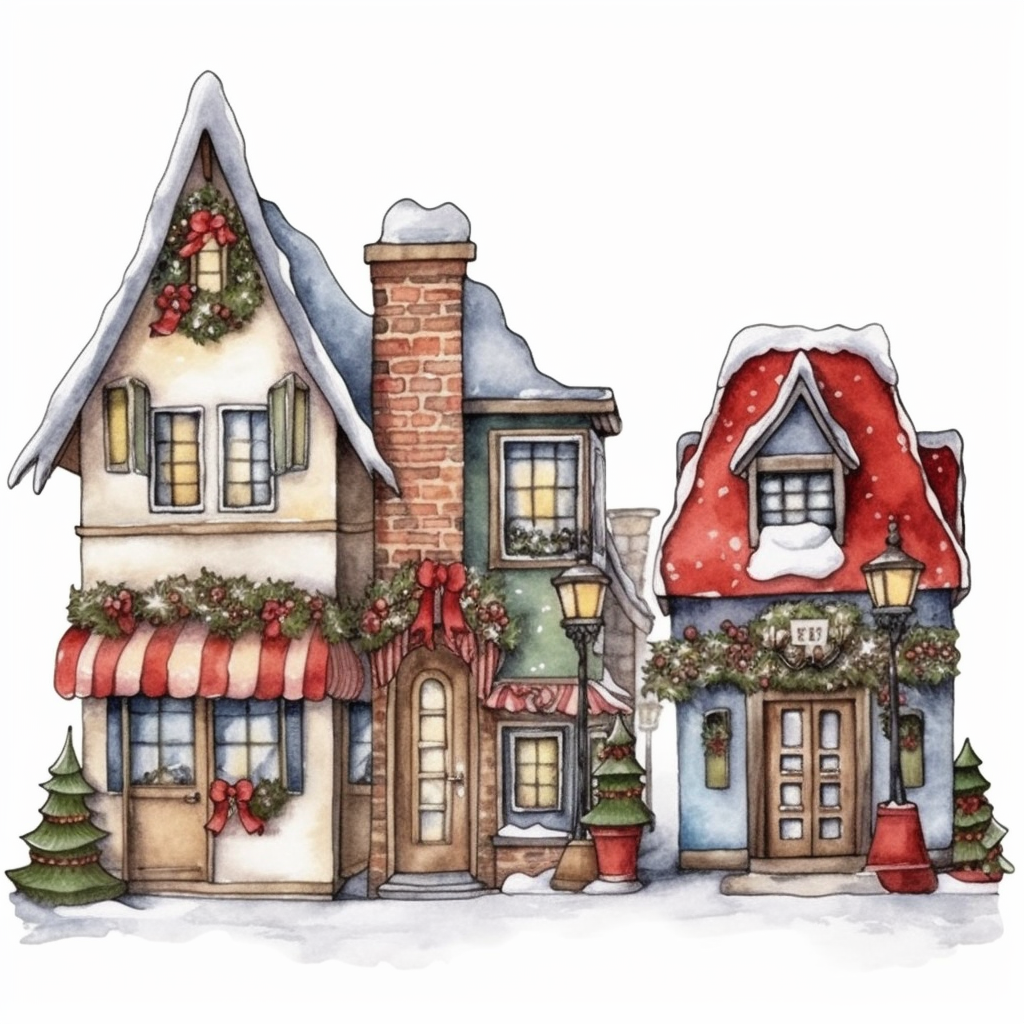 black and white christmas clipart