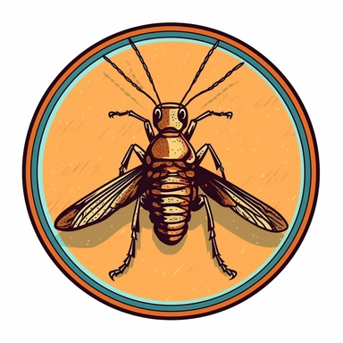 clipart sticker of crickets